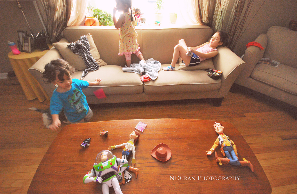 kids toys in living room