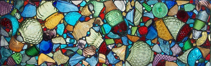 Recycled glass art
