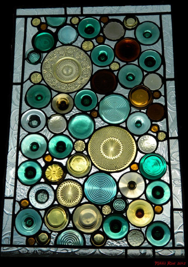 recycled glass bottles