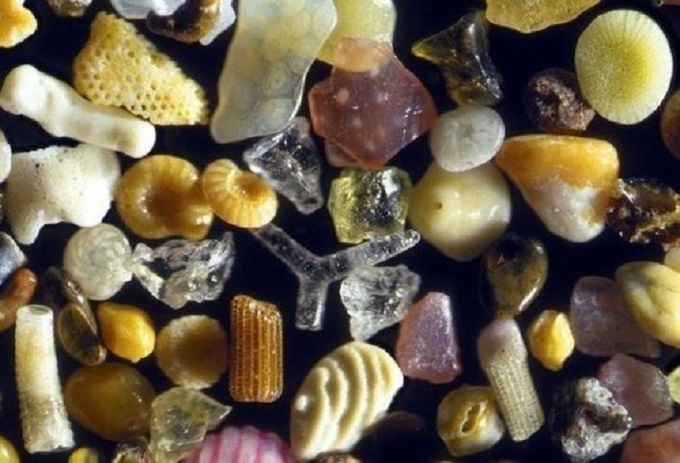 magnified sand