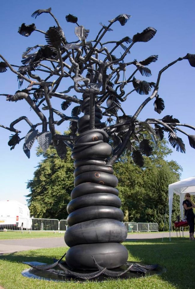 tree made from tires