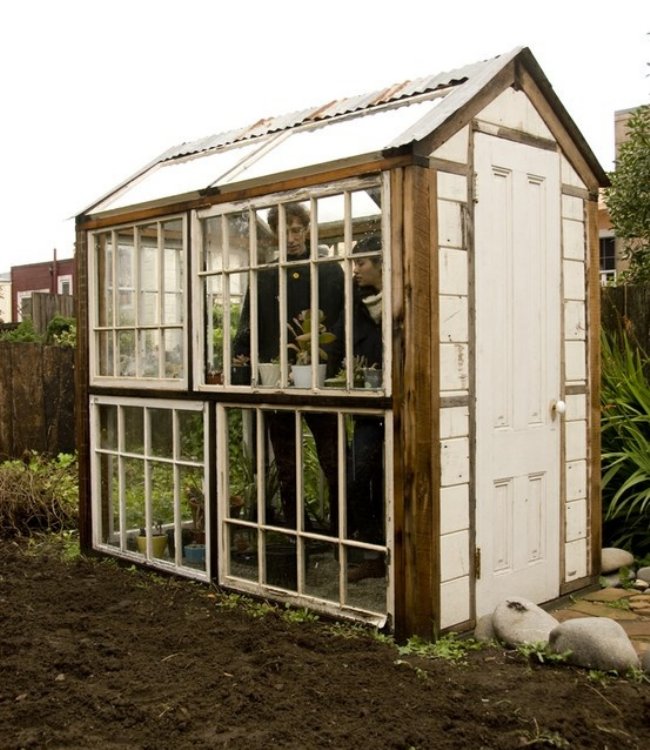 Greenhouses From Old Windows And Doors Insteading