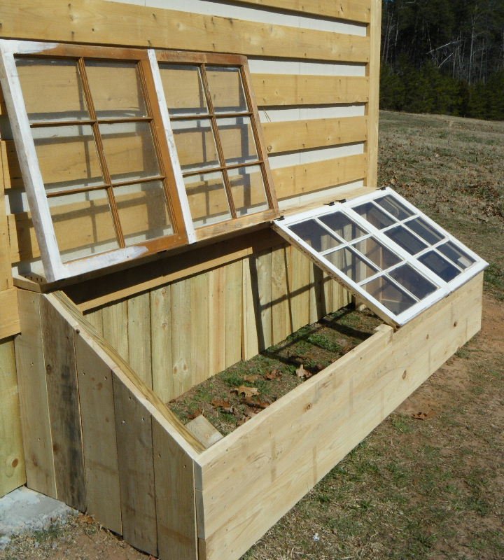 greenhouse made of old windows