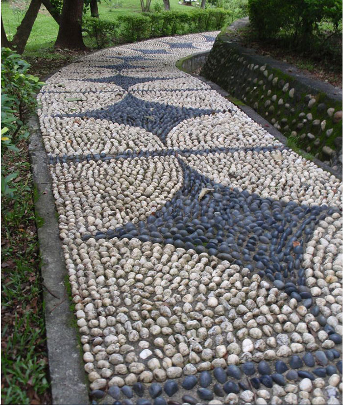 pebble mosaic path