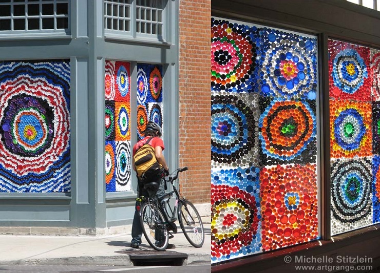 plastic bottle top art