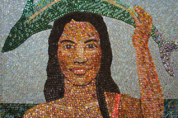 plastic bottle top art