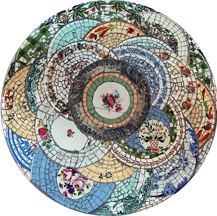 broken plate mosaic