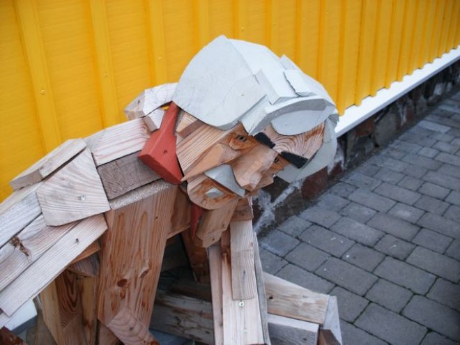 scrap wood sculpture